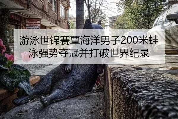 游泳世锦赛覃海洋男子200米蛙泳强势夺冠并打破世界纪录